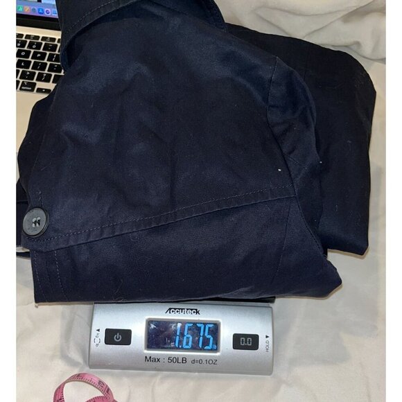 Club Monaco XS Dark Blue Double-Breasted Trench Coat Womens - Picture 7 of 8